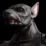 3D Scupt of Digital Werewolf