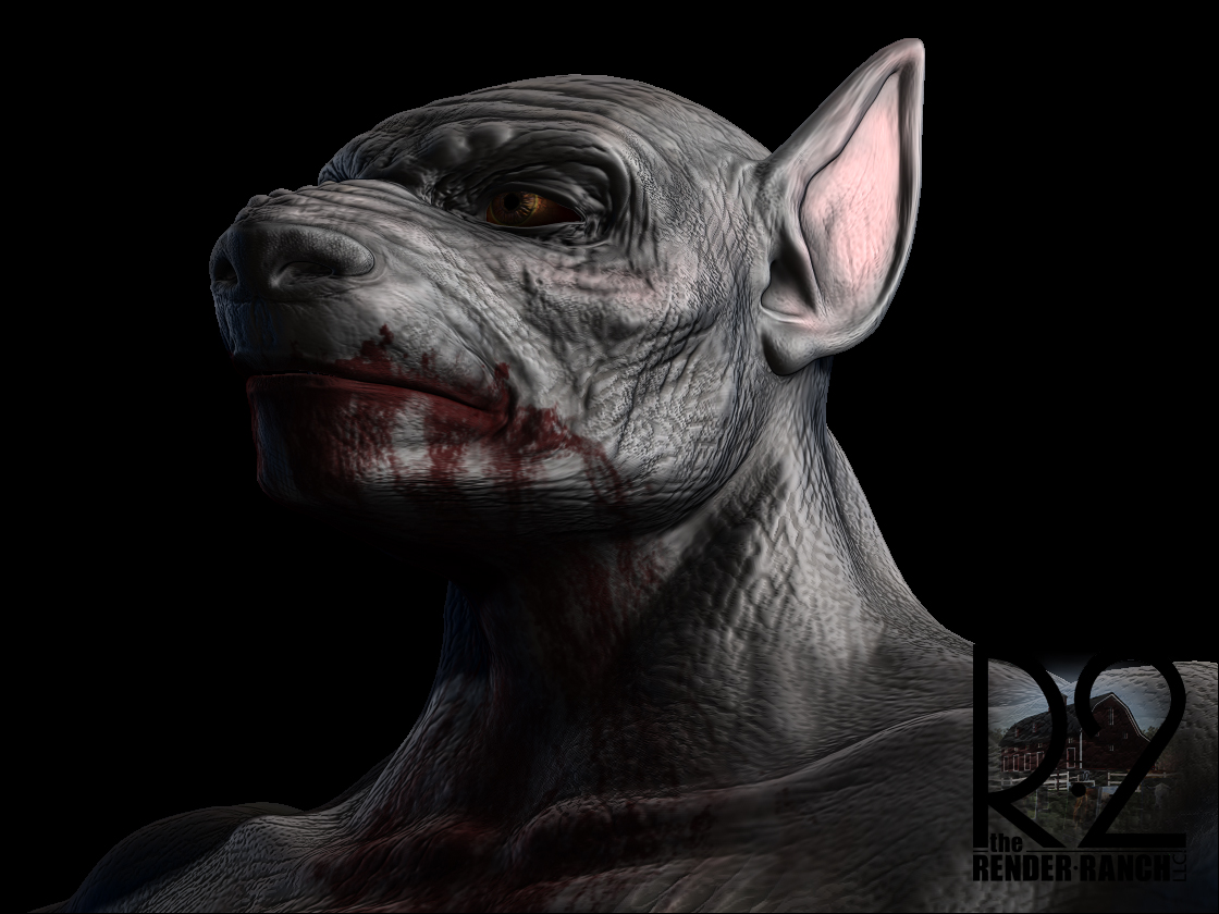 3D Scupt of Digital Werewolf